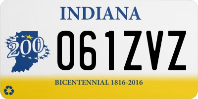 IN license plate 061ZVZ