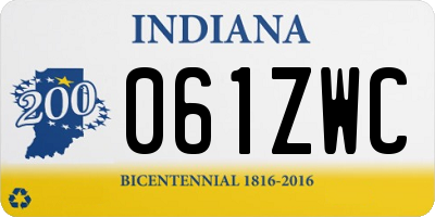 IN license plate 061ZWC