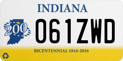 IN license plate 061ZWD