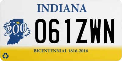 IN license plate 061ZWN