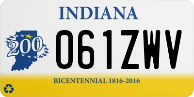 IN license plate 061ZWV