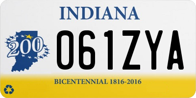 IN license plate 061ZYA
