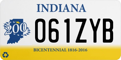 IN license plate 061ZYB