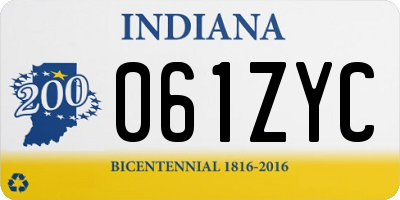 IN license plate 061ZYC