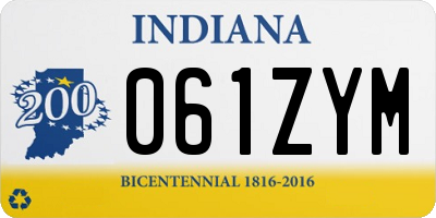 IN license plate 061ZYM