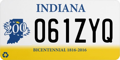 IN license plate 061ZYQ