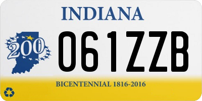 IN license plate 061ZZB
