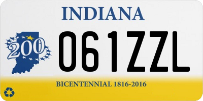 IN license plate 061ZZL