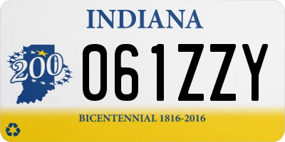 IN license plate 061ZZY