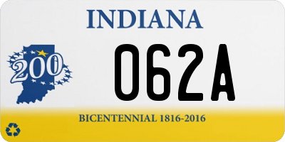 IN license plate 062A