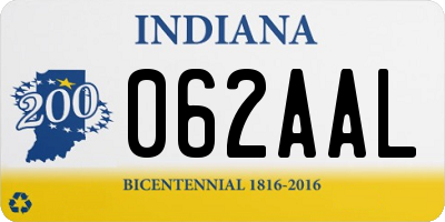 IN license plate 062AAL