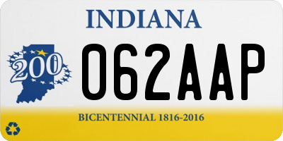 IN license plate 062AAP