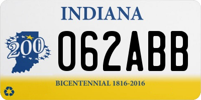 IN license plate 062ABB