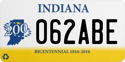 IN license plate 062ABE