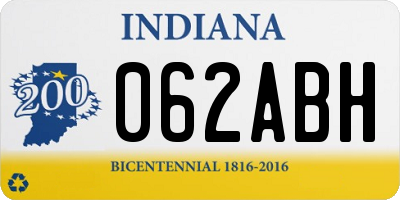 IN license plate 062ABH