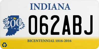 IN license plate 062ABJ