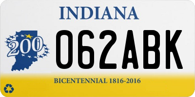 IN license plate 062ABK