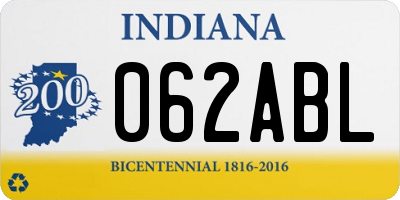 IN license plate 062ABL