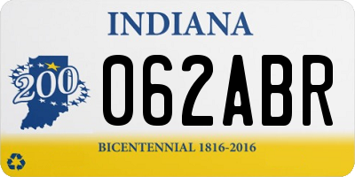 IN license plate 062ABR