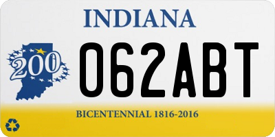 IN license plate 062ABT