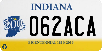 IN license plate 062ACA
