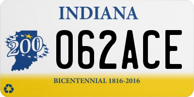 IN license plate 062ACE