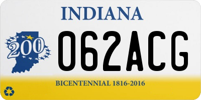IN license plate 062ACG