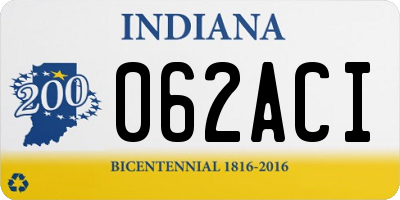 IN license plate 062ACI