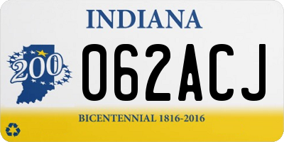 IN license plate 062ACJ