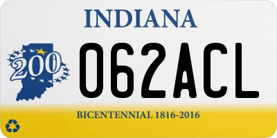 IN license plate 062ACL