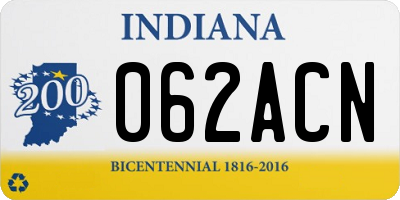 IN license plate 062ACN