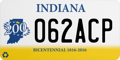 IN license plate 062ACP