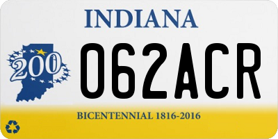IN license plate 062ACR