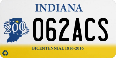 IN license plate 062ACS