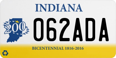 IN license plate 062ADA