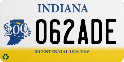 IN license plate 062ADE