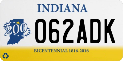 IN license plate 062ADK
