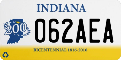 IN license plate 062AEA
