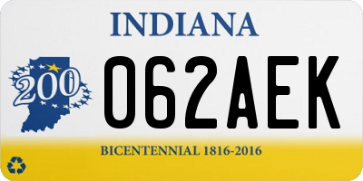 IN license plate 062AEK