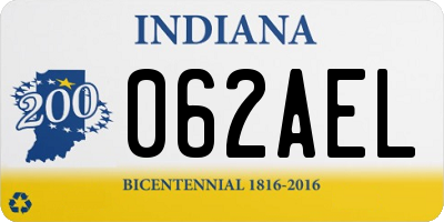 IN license plate 062AEL