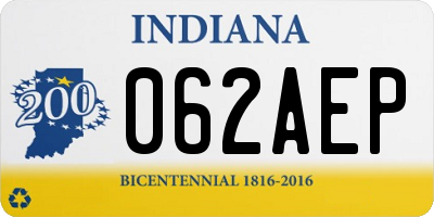 IN license plate 062AEP