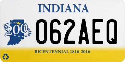 IN license plate 062AEQ