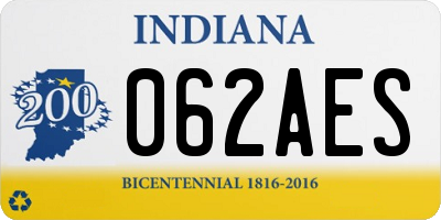 IN license plate 062AES
