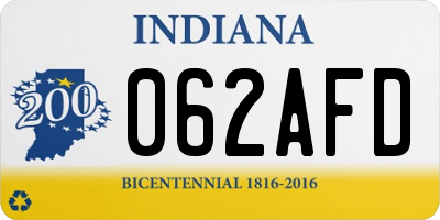 IN license plate 062AFD