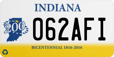 IN license plate 062AFI