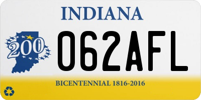 IN license plate 062AFL