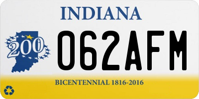 IN license plate 062AFM