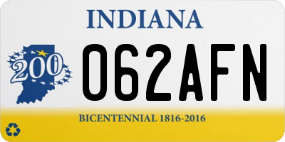 IN license plate 062AFN