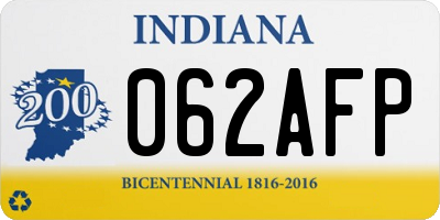 IN license plate 062AFP