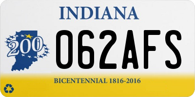 IN license plate 062AFS